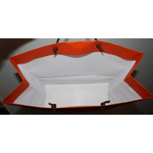 100% Authentic HERMES Empty Shopping Gift Bag Paper 18"x16.5"x6.75" LARGE - Picture 4 of 4